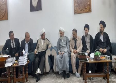 دیدار و جلسه رئیس انجمن کلام اسلامی حوزه با شیخ صادق الخویلدی، مدیر مرکز تراث الحله